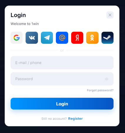 1win aviator login